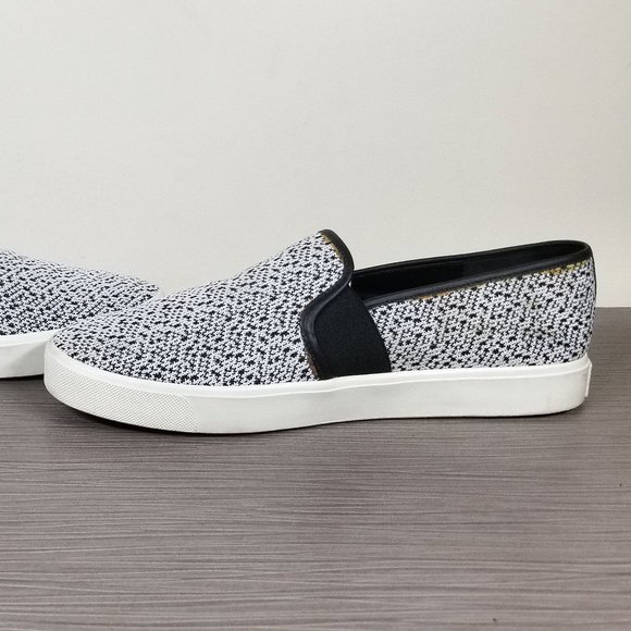 Vince Blair Yeti Knit Slip-On Skate Sneakers, Black & White, Womens Sizes 9 & 10 - Picture 6 of 9